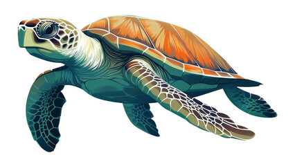 Fototapeta premium PNG Sea turtle reptile drawing animal.