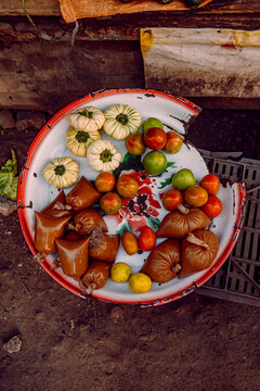 Tomatoes on a Gambian market
