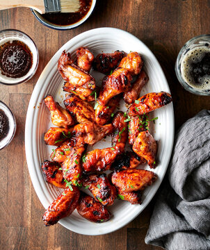 Chicken wings and beer