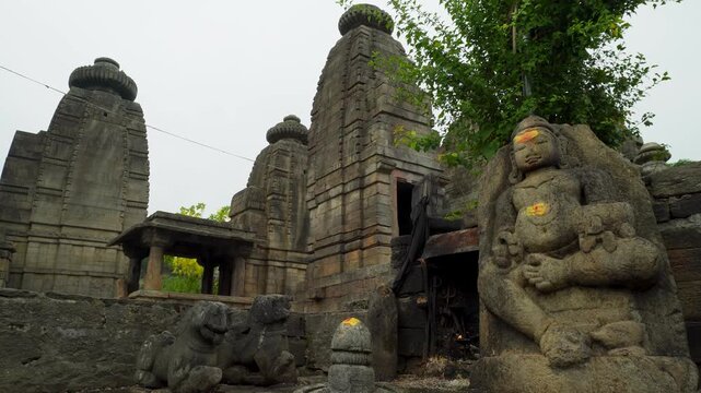 Baijnath Temple Complex, with the main Shiva Temple surrounded by 17 smaller shrines, all built in Nagara style and maintained by the Archaeological Survey of India.