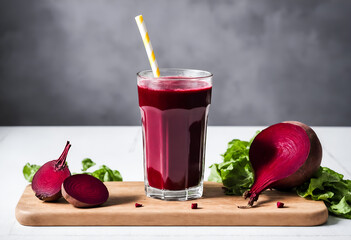Healthy drink, beet root vegetable juice