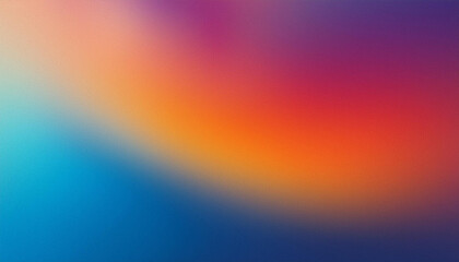 Obraz premium Abstract Gradient Blur Background. Vivid Transition from Cool Blue to Warm Orange, Fading into Soft Purple, Representing the Blend of Serenity and Energy in a Smooth, Dreamlike Color Spectrum