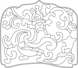 vector sketch illustration silhouette design wall decoration traditional vintage ethnic ornament 