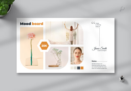 Simple Moodboard Layout With Dark & Light Accents