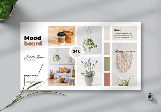 Simple Moodboard Layout With Light & Dark Accents