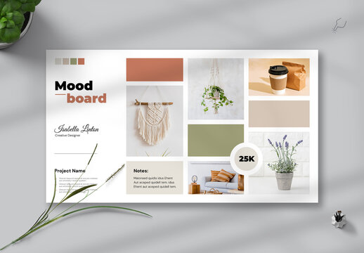 Simple Moodboard Layout With Dark & Light Variation