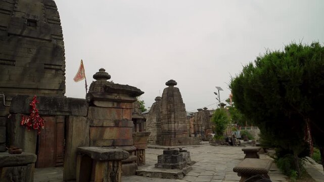 Baijnath Temple Complex, with the main Shiva Temple surrounded by 17 smaller shrines, all built in Nagara style and maintained by the Archaeological Survey of India.
