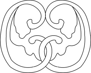 sketch vector illustration silhouette design mandala rosette icon symbol wall decoration ornament classic ethnic vintage traditional