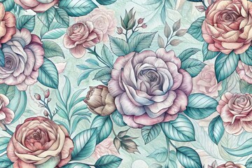 Beautiful Colorful Roses Floral Design Artistry Background Decoration
