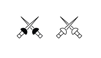 Fencing icon design with white background stock illustration