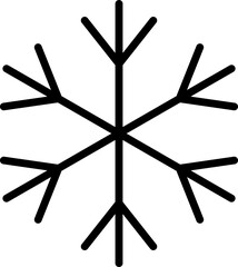 Snowflake icon. Weather symbol. Linear style.