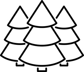 Park icon. Camping icon. Linear symbol.