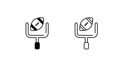 Rugby Goal icon design with white background stock illustration