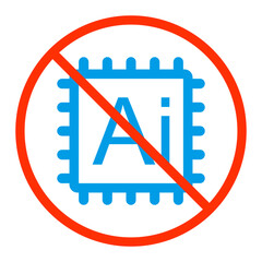 ban on artificial intelligence, featuring a blue