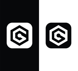 Hexagon G letter logo design vector