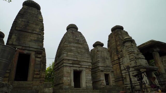 Baijnath Temple Complex, with the main Shiva Temple surrounded by 17 smaller shrines, all built in Nagara style and maintained by the Archaeological Survey of India.