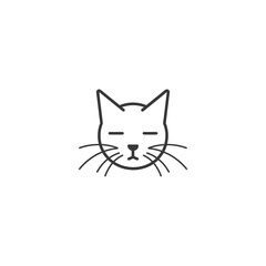 Obraz premium Line Art Illustration of a Cats Face