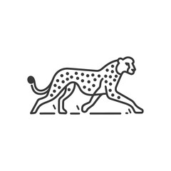 Fototapeta premium Line Art Illustration of a Cheetah Running