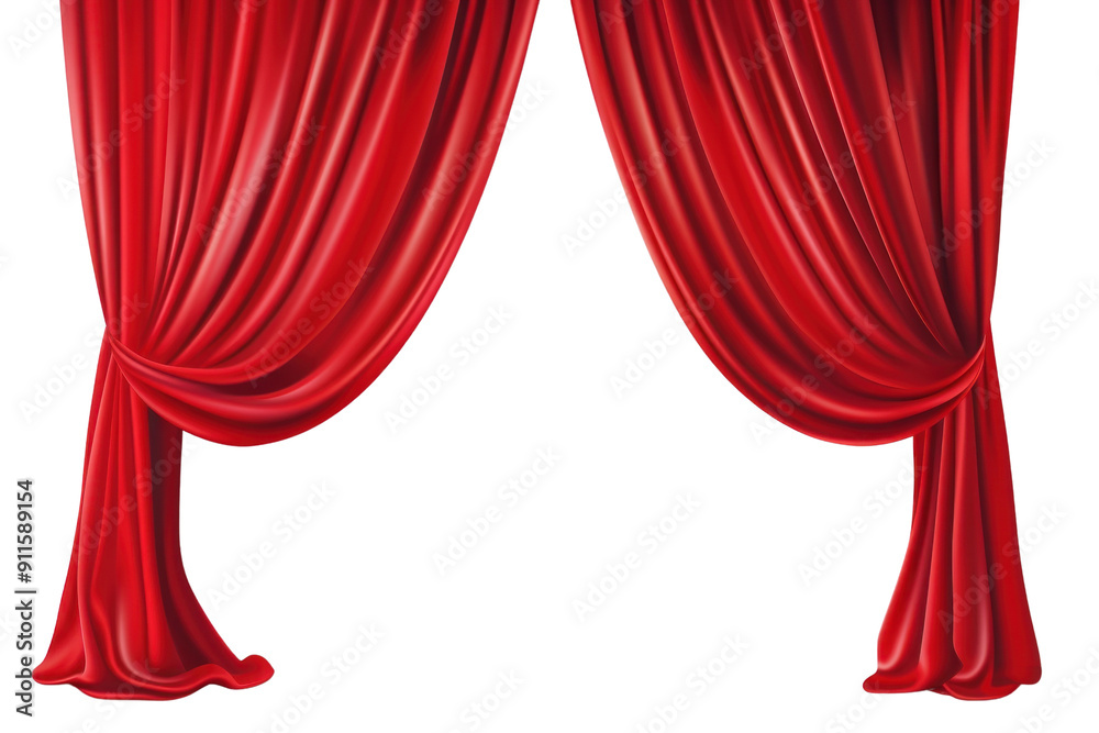 Wall mural png red curtain backgrounds white background elegance.