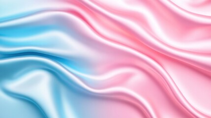 Obraz premium Abstract silk waves in soft pink blue hues