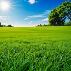 Obraz premium Green lawn for background