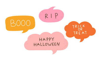 Halloween speech bubbles