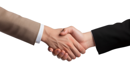 PNG A business handshake white background agreement greeting.
