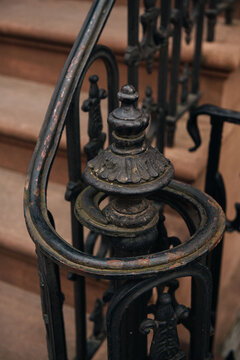Antique Iron Staircase Railing