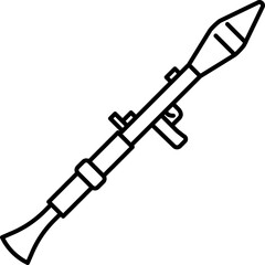 RPG icon. Weapon symbol. Linear style.