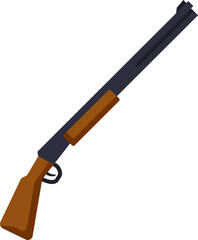 Shotgun icon. Weapon symbol. Flat style.