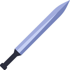 Sword icon. Weapon symbol. Flat style.