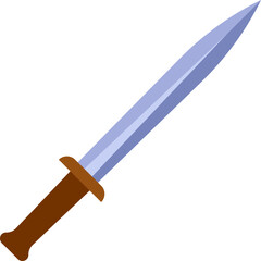 Sword icon. Weapon symbol. Flat style.
