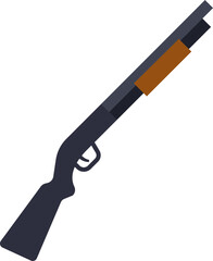 Shotgun icon. Weapon symbol. Flat style.