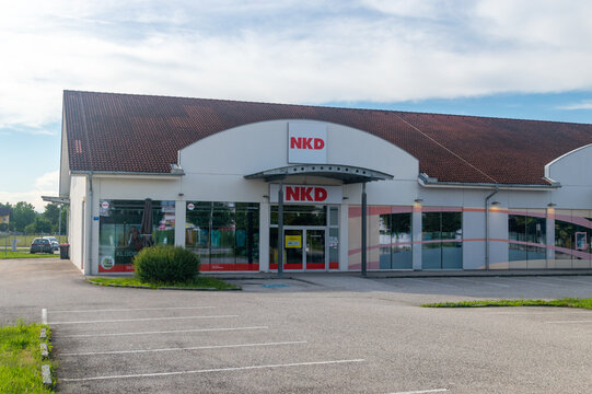 Ansfelden, Austria - June 2, 2024: NKD store with clothes.