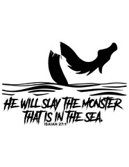 HE WILL SLAY THE MONSTER VECTOR