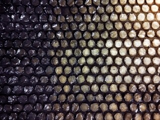 Aesthetic black Buble wrap plastic wallpaper background texture