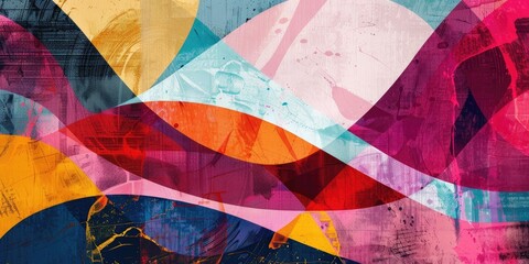 Fototapeta premium Abstract painting with bright colors.