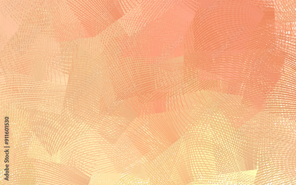 Canvas Prints light orange vector background with bent lines.