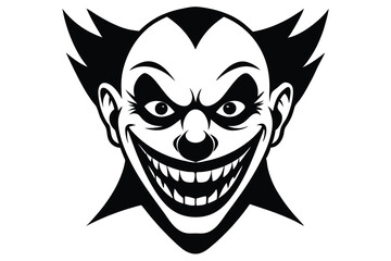 tribal skull tattoo on a white background silhouette vector illustration