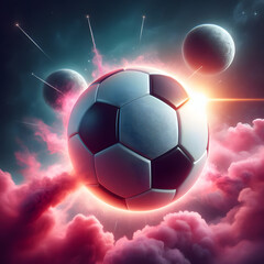 Fototapeta premium Space Soccer Ball