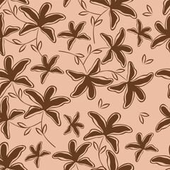 seamless vector flower pattern on background