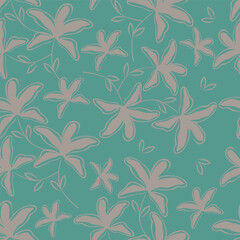 seamless vector flower pattern on background
