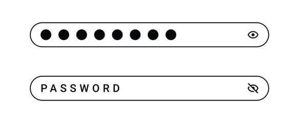 A password input field with options to show or hide the entered characters