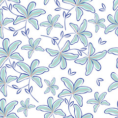 Seamless flowers pattern, floral print.