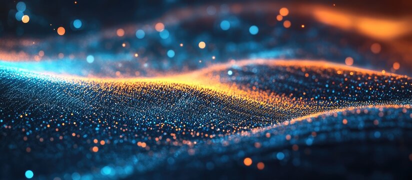 Abstract background featuring digital technology and corporate themes with particle effects for presentations and broadcasts