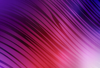 Fototapeta premium Light Pink, Red vector backdrop with bent lines.