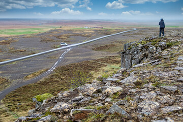 Gerduberg basalt columns on the Snaefellsnes Peninsula in Iceland