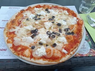 wood-fired oven-baked margherita pizza