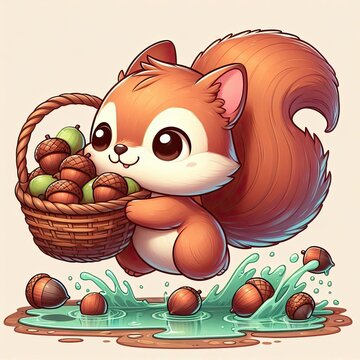 chibi illustration cute kid drawing