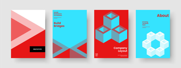 Fototapeta premium Geometric Business Presentation Layout. Modern Flyer Template. Abstract Book Cover Design. Poster. Brochure. Report. Banner. Background. Portfolio. Magazine. Brand Identity. Journal. Leaflet